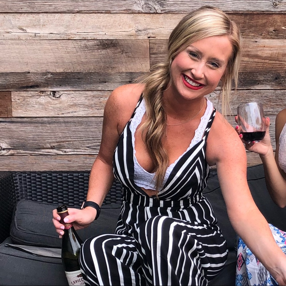 Nanamacs black and white jumpsuit